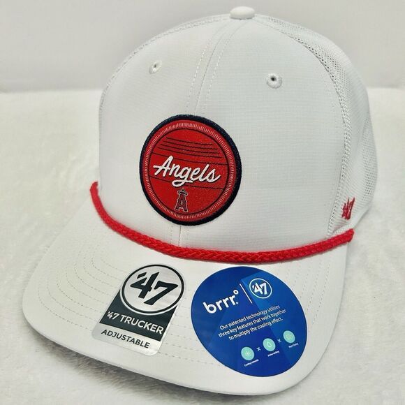 47 Other - '47 Brand Los Angeles Angels Fairway Trucker Hat‎ Cap Adjustable White Rope MLB